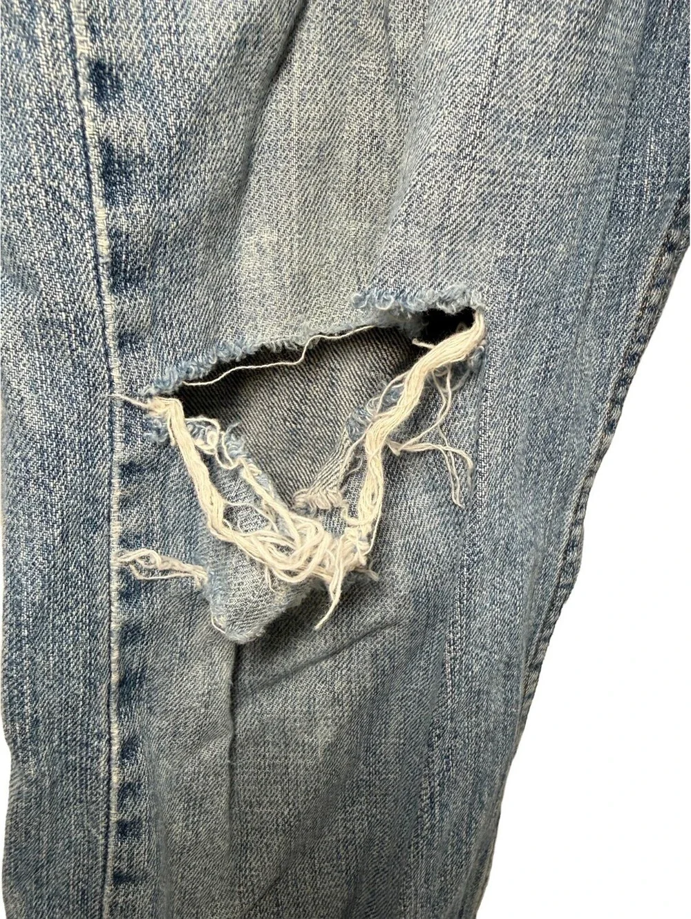Levi's 514 Men's Blue Slim Straight Leg Jeans Size 36x30 Medium Wash Distressed